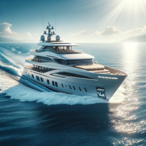 luxusní jachta na moři