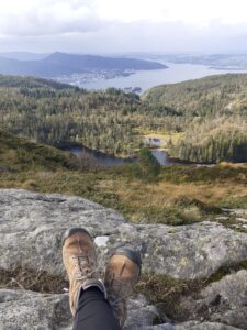 trekingová obuv krajina turistika fjordy